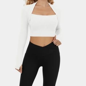 Halara Cloudful™ Long Sleeve Thumb Hole Cropped Yoga Sports Top